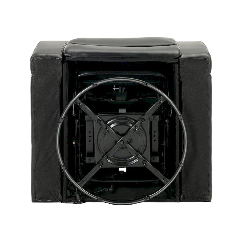 Fauteuil inclinable pivotant électrique avec plateau, porte-gobelet et port USB