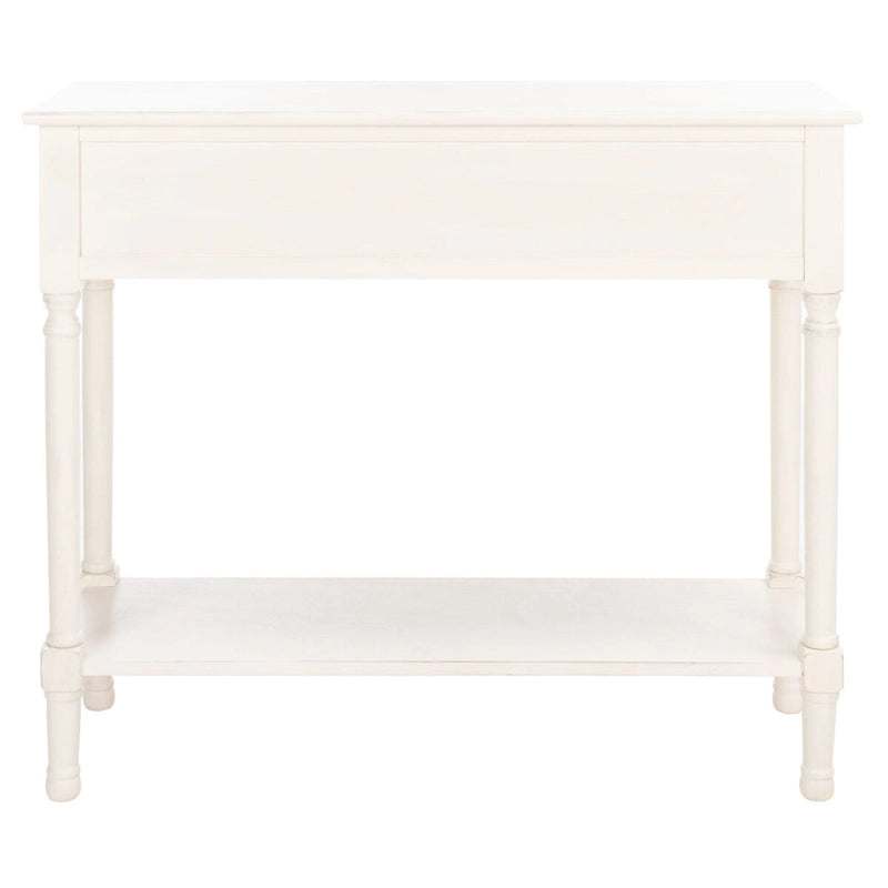 Console 2 tiroirs avec motif à chevrons et étagère inférieure ouverte