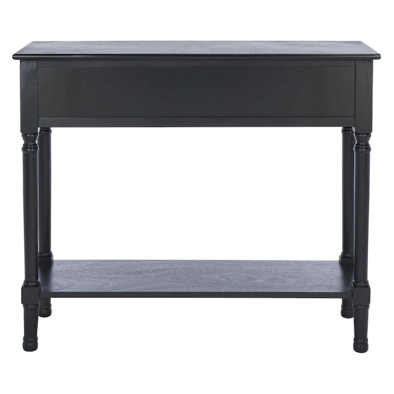 Console 2 tiroirs avec motif à chevrons et étagère inférieure ouverte
