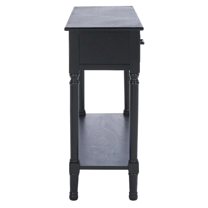 Console 2 tiroirs avec motif à chevrons et étagère inférieure ouverte
