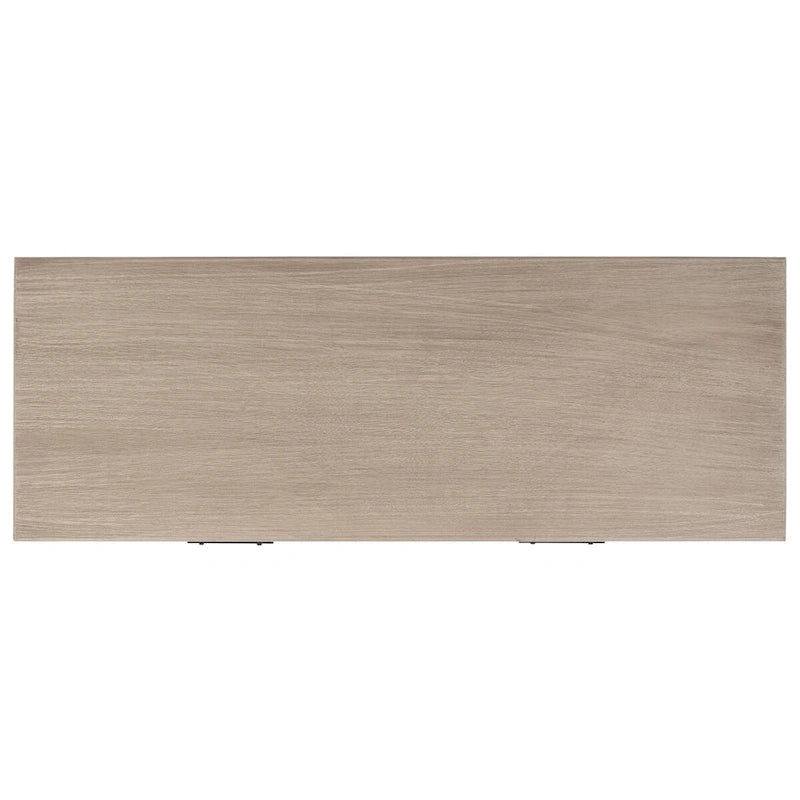 Console 2 tiroirs avec motif à chevrons et étagère inférieure ouverte