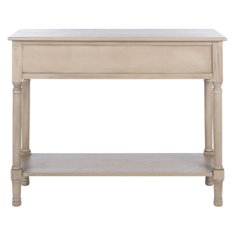 Console 2 tiroirs avec motif à chevrons et étagère inférieure ouverte