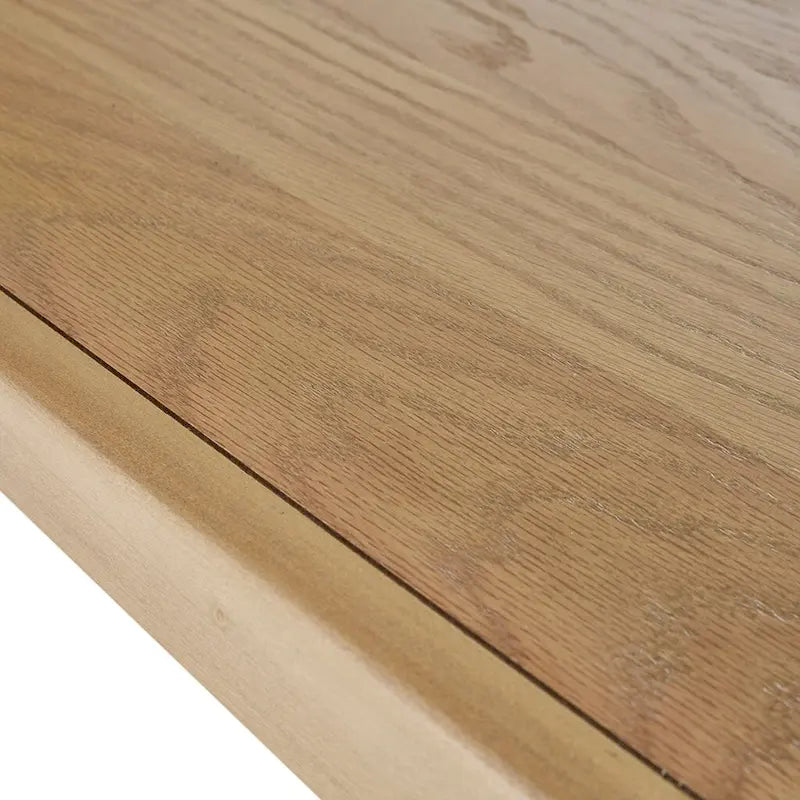 Table d'appoint mi-siècle moderne avec étagère inférieure, bois naturel blanc cassé