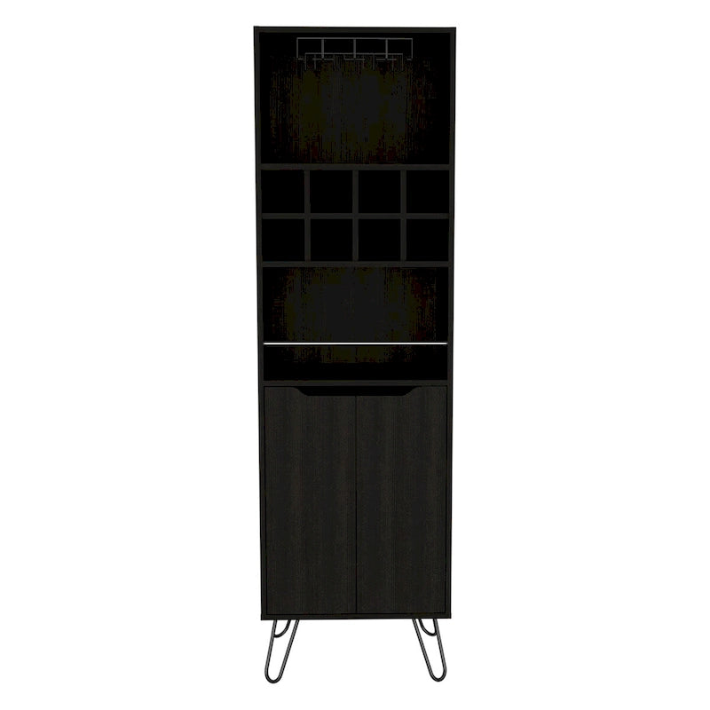 Meuble Bar pour Cuisine, Salle à Manger, Salon, Noir